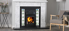 traditional cast iron fireplace stove inset multifuel Flat Victorian mantelpiece