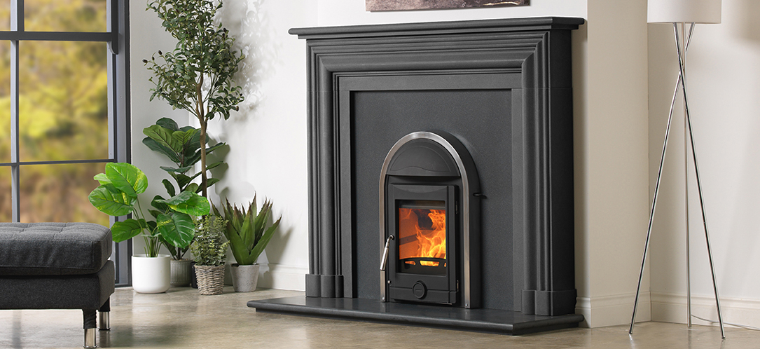 cast iron multifuel stove inset