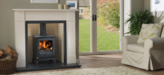 cast iron multifuel 5kw stove Flat Victorian mantelpiece