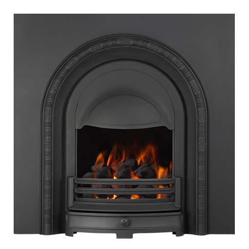 casttec decorative arch black cast iron insert