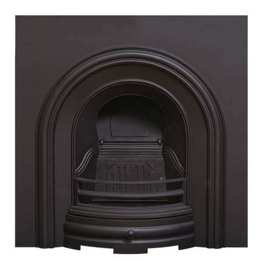 plain arch black traditional fire
