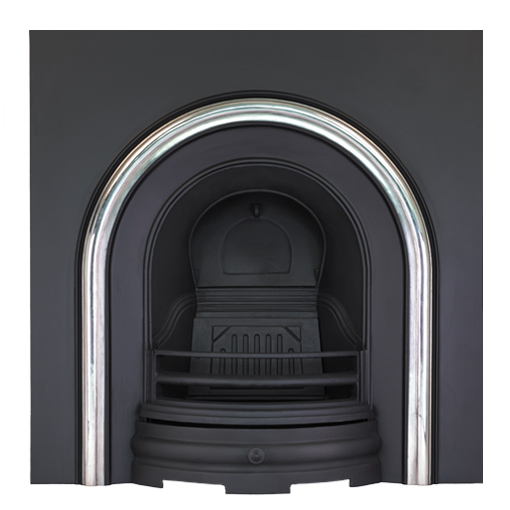 plain arch polished traditional fire