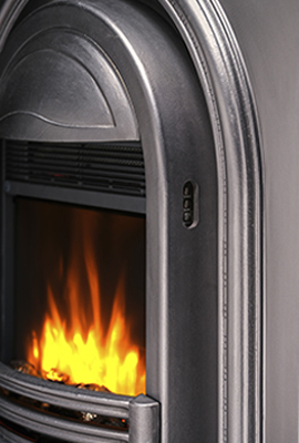 royal antique electraflame 3d side view