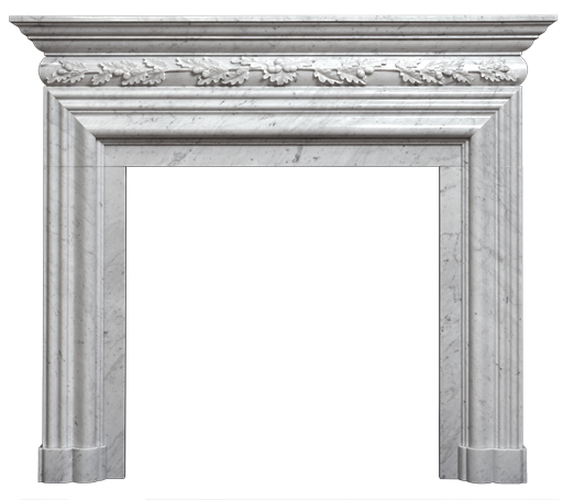mayfair oak leaf pure marbel italian carrara mantel