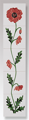 field poppy ivory red