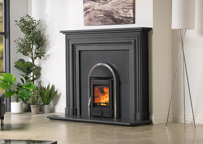 polaris inset eco stove - room set