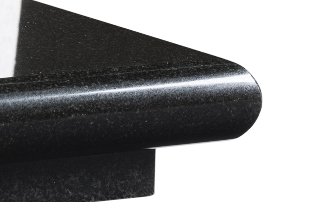 solid fuel polished granite hearth