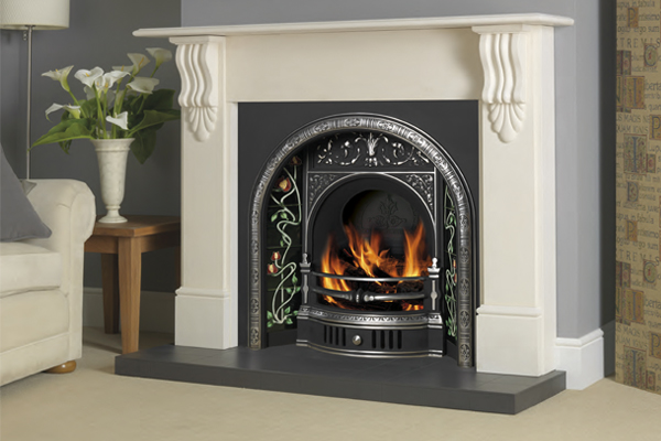 victorian corbel limestone + belfast cast iron insert