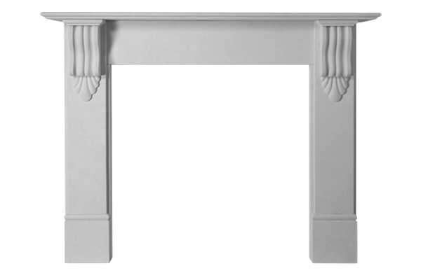 victorian corbel limestone mantel