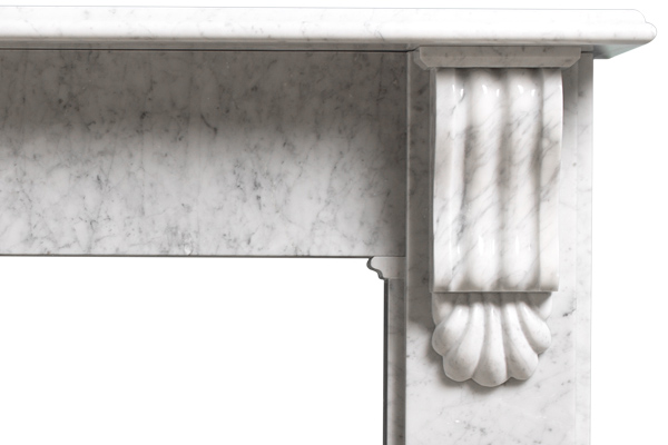 pure-marble italian carrara victorian corbel mantel