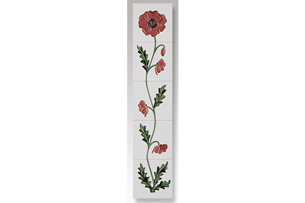 Field Poppy Ivory Red