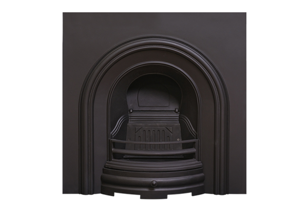 plain arch black traditional fire